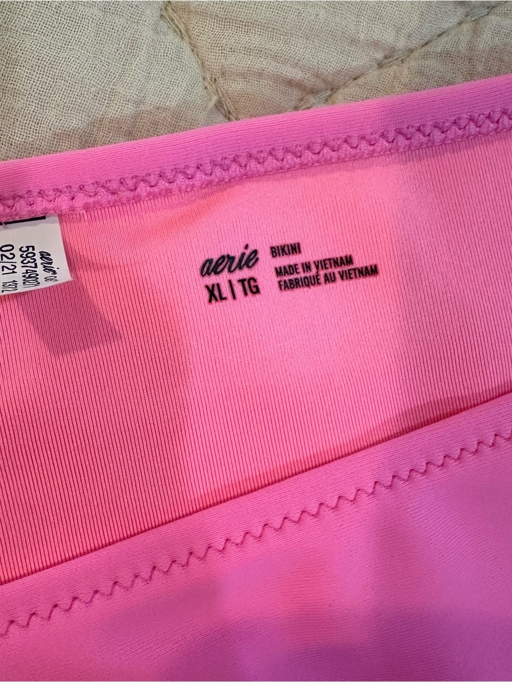 Aerie bright pink light neon bikini bottoms XL - Picture 3 of 4